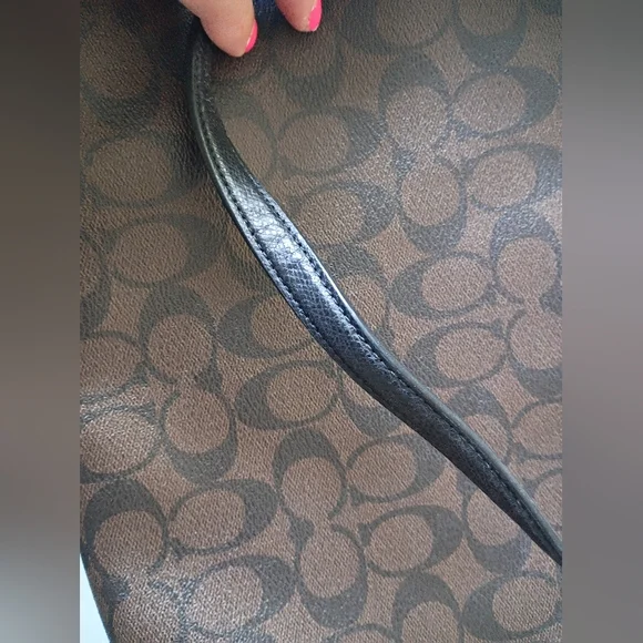 Coach Classic Brown& Black Crossbody Bag - Picture 6 of 7